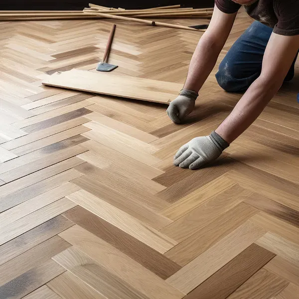 Pose de parquet à Rives